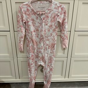 Posh Peanut Blush Floral Kids Footie